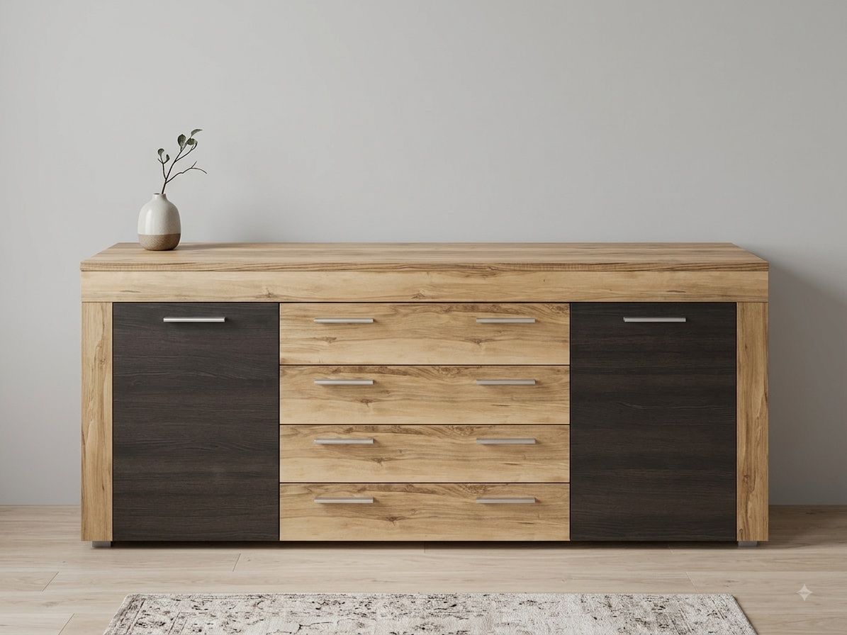 Cassettiere: Commode 2 portes 4 tiroirs état impeccable – Usato da Courrendlin venduto da lau_697c