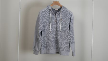 Liu Jo Sweatshirt Pullover Hoodie Zebra blau silber Luxus