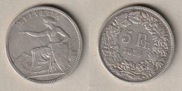Grosser Fünfliber 1874 B Bern sitzende Helvetia
