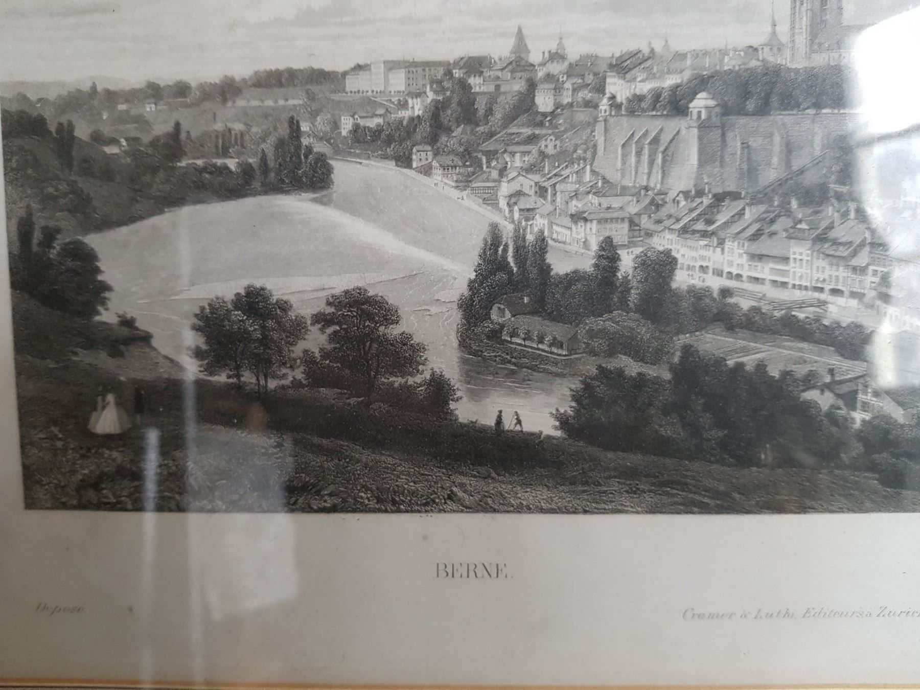 Dipinti: belle litho ancienne, vue de Berne – Usato da Lausanne venduto da leneko 2