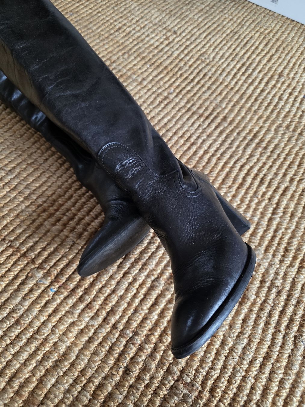 Zara Scarpe da donna: Stivali in pelle neraTg. 38 – Usato da Massagno venduto da let_6pgs 3