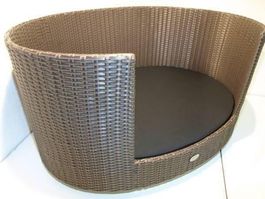 Hundebett WINI L Polyrattan braun
