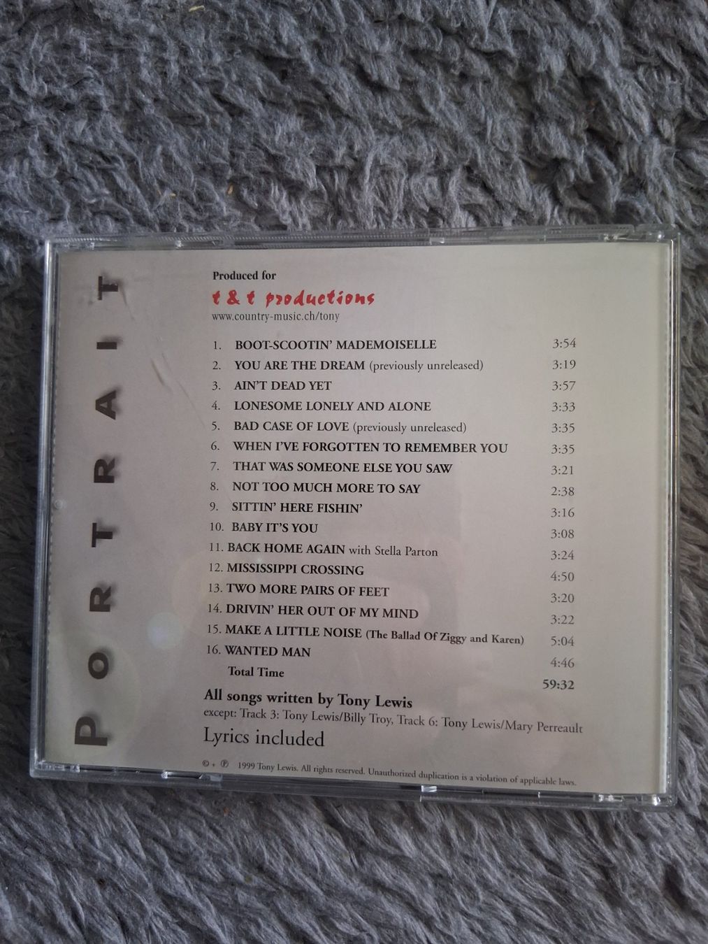 CD: TONY LEWIS        PORTRAIT      CD – Usato da Wetzikon ZH venduto da Ramones01 1