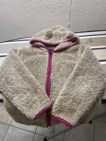 Kinderjacke ,kap , hellbraun 122,Teddypl