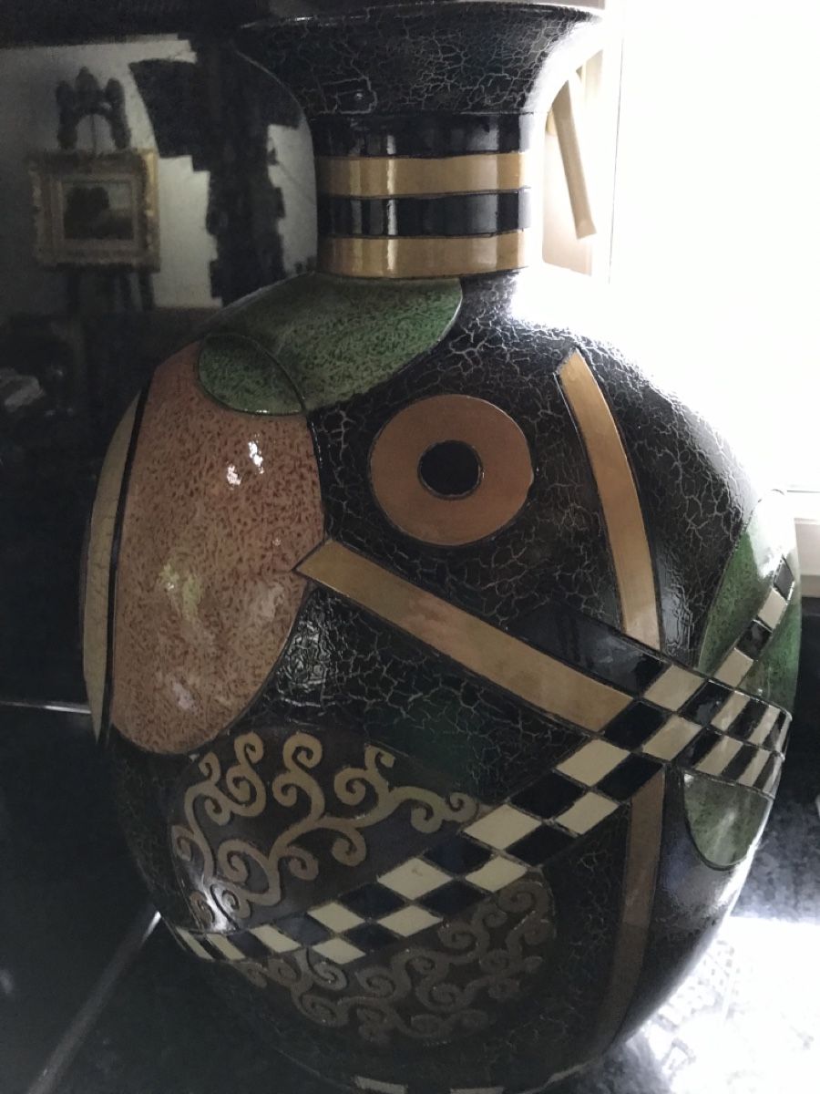 Vasen & Gefässe: Bodenvase mit Schachbrettmuster Unikat – Gebraucht aus Wolfhalden von SecondAntique 3