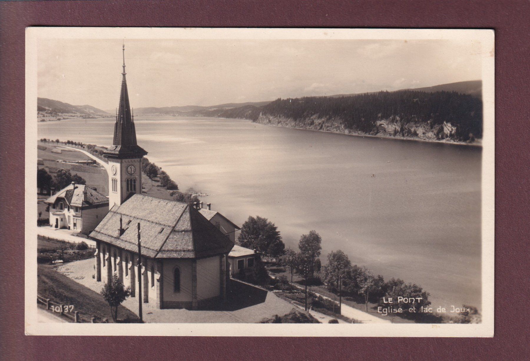Cartoline postali: LE PONT - Eglise - Lac de Joux – Usato da Pully venduto da nicecards