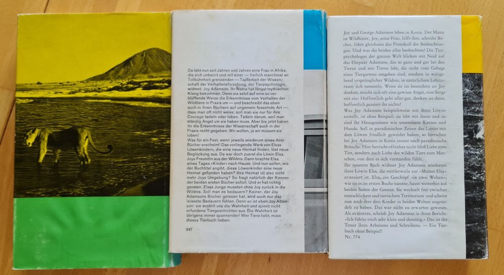 Livres: Frei geboren / Die Löwin Elsa + ihre Junge / Für immer frei – D'occasion à Sempach Station par Semion 1