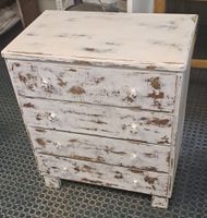 Kommode weiss shabby chic Holz 4 Schubladen