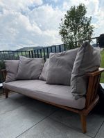 Interio Barcelona Gartenlounge – 2er Sofa + Sessel (Akazie)
