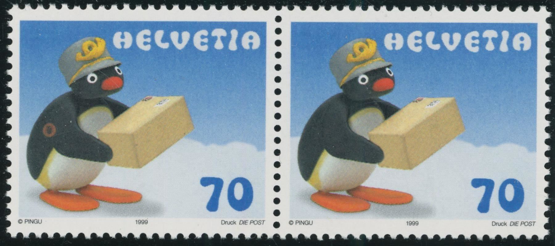 Tutti i francobolli: 1999 - Pingu - Abart - postfrisch ** – Usato da Schindellegi venduto da leecollect