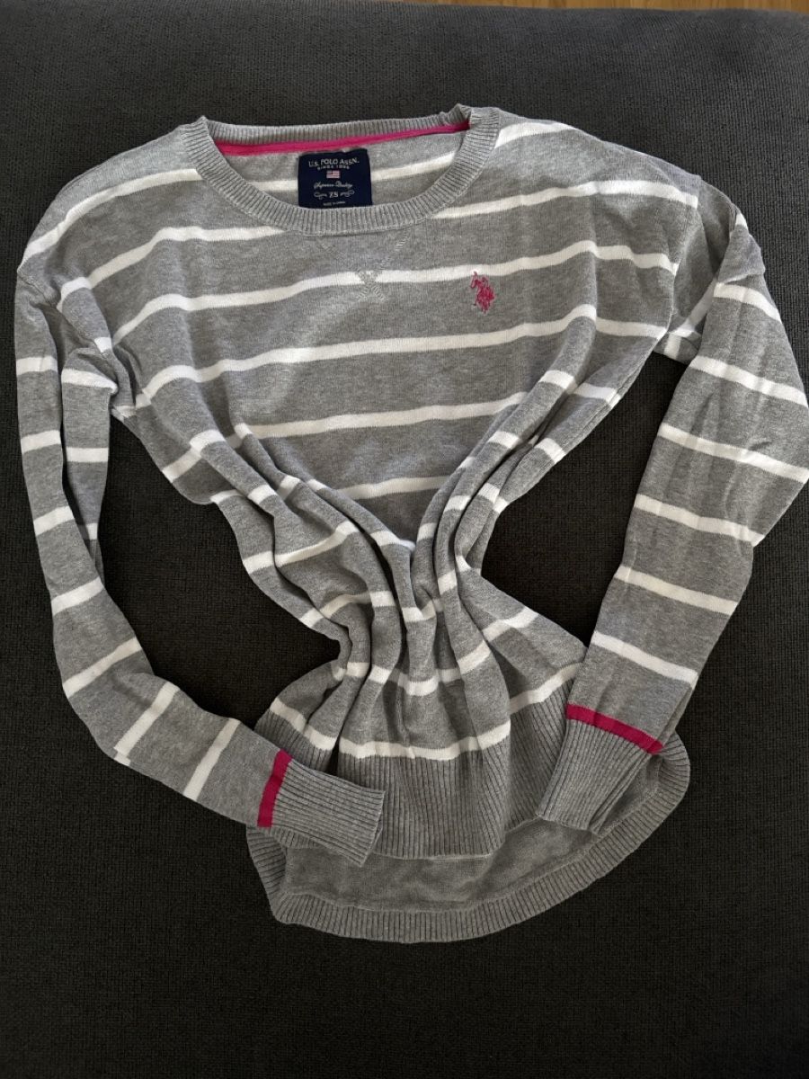 Ralph Lauren Pullover & Sweatshirts: U.S. Polo Assn. Pullover, Grösse XS, Grau/Weiss Gestreift – Neu (gemäss Beschreibung) aus Zürich von Rae0850