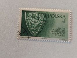 Alte Briefmarke: Polen, Adler, 1 Zloty - Rarität!