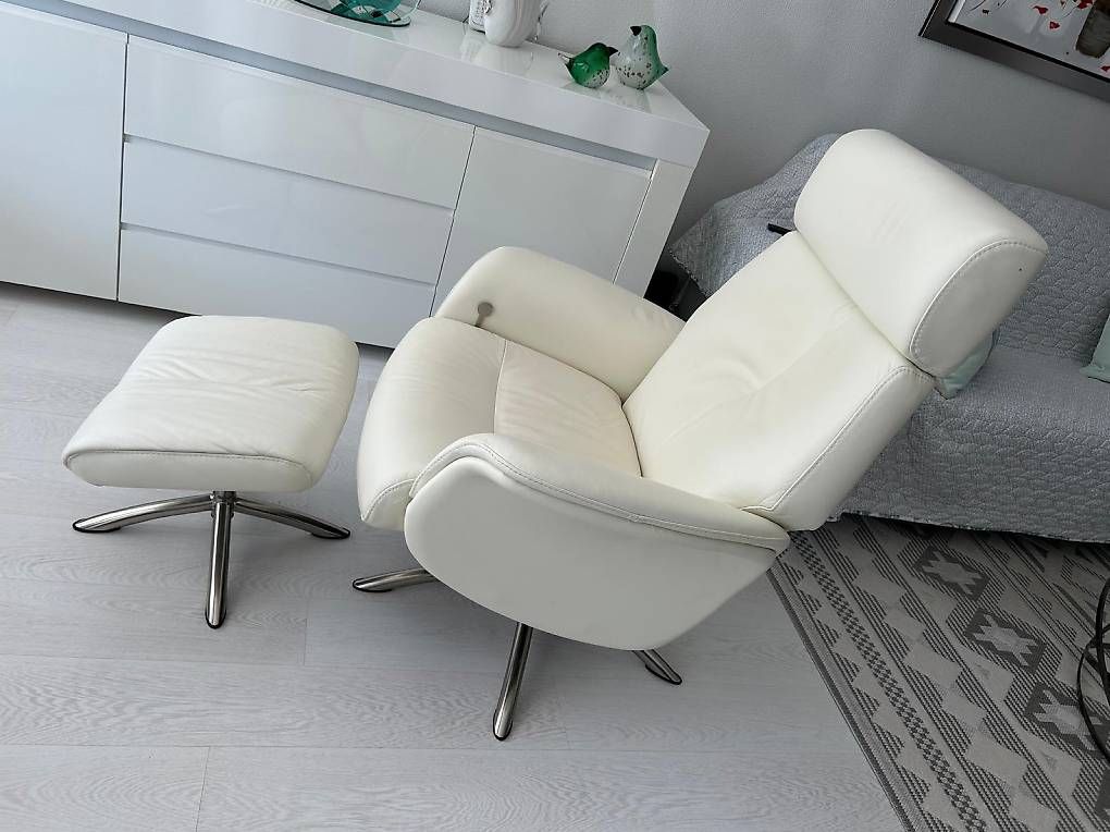 Sessel: Fauteuil relaxe en cuir - parfait état – Gebraucht aus Romanel-s-Lausanne von liliti2001