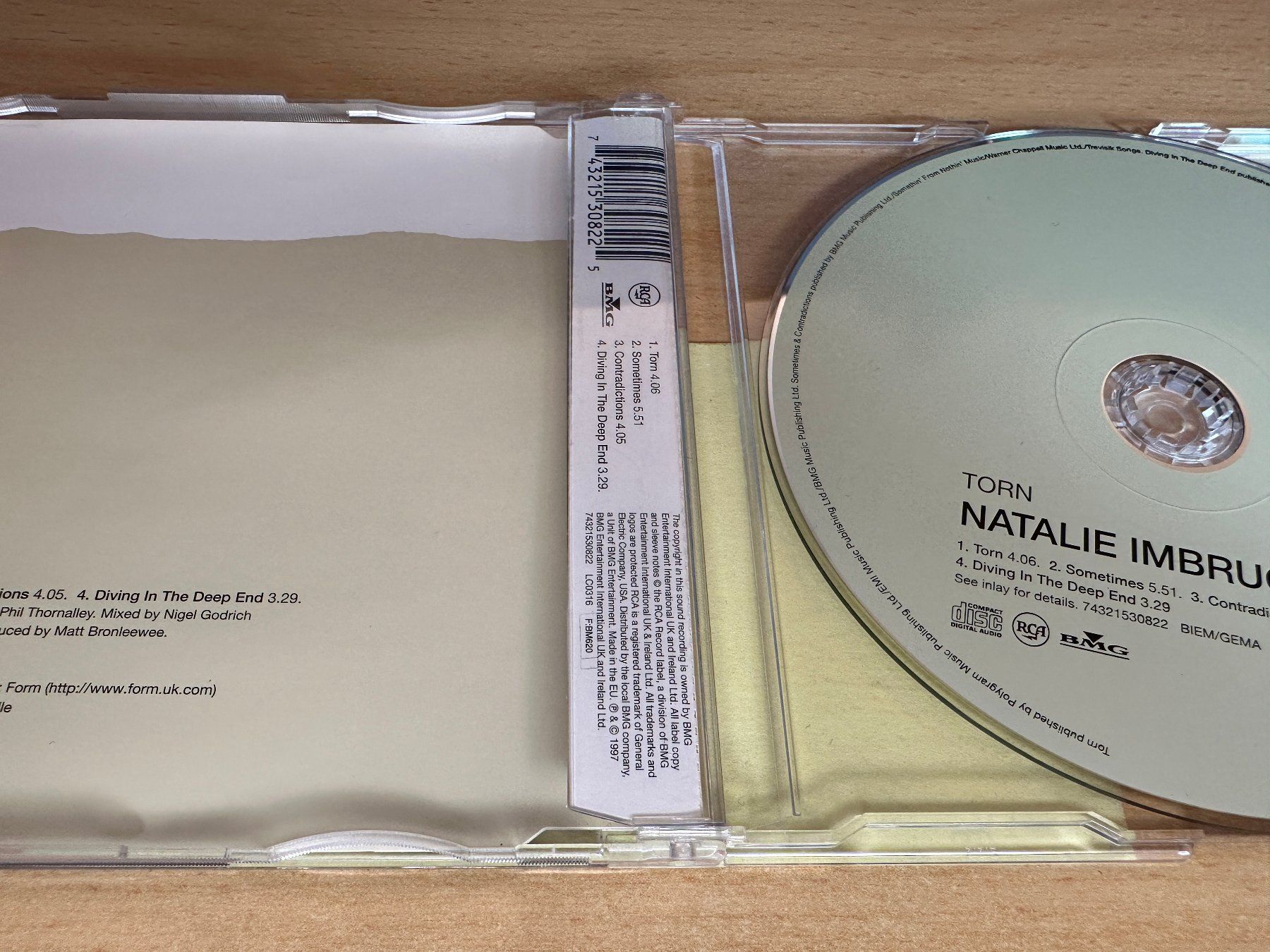 CDs: Natalie Imbruglia – Torn - Single CD – Gebraucht aus Rikon im Tösstal von Alpenmutz 1