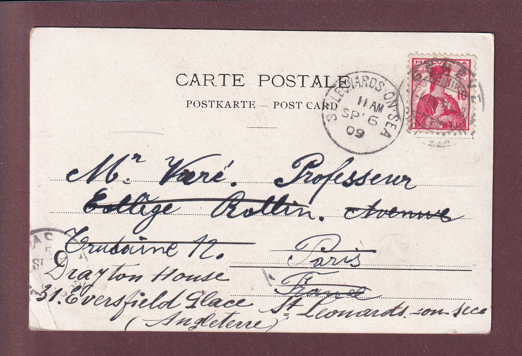 Cartoline postali: BERN - Tracht - 1909 CPN // Eckbug // – Usato da Pully venduto da nicecards 1