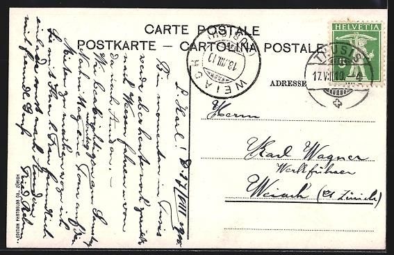Cartoline postali: Thusis, Panoramablick auf den Ort und in – Usato da Berlin venduto da bartko-reher 1