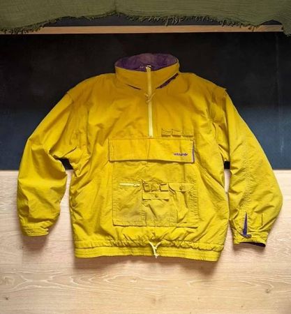 Vintage Adidas Aditex Anorak, Yellow/Purple, 90s Windbreaker