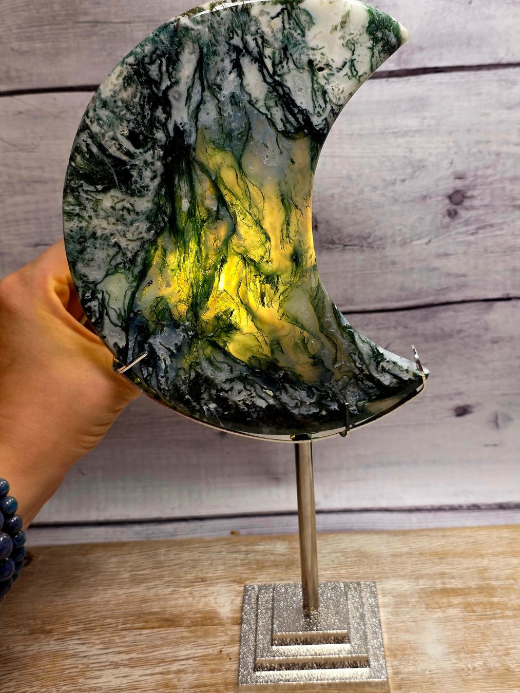 Minerali & Pietre curative: Grosser Moosachat Mond 444g – Nuovo (secondo la descrizione) da Matzingen venduto da Shay_Crystalz 1