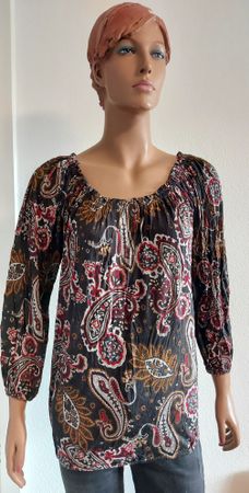 Zara Ethno-Bluse mit Paisley-Muster, Grösse M