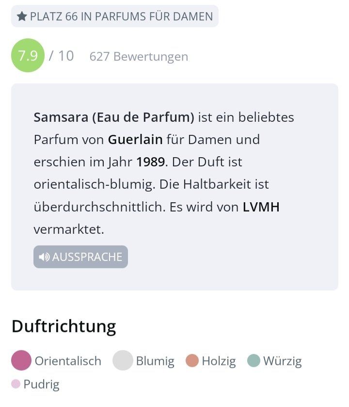 Guerlain Profumi & Eau de Toilette: SAMSARA GUERLAIN EAU DE PARFUM FLAKON – Usato da St. Gallen venduto da CaliSunshine 3