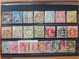 CH-Briefmarken */o auf Karten A12 Zustand gemäss Bilder