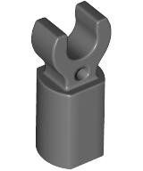 Lego 20x Stabaufsatz mit Clip (11090) dunkelgrau