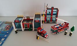 Lego City 7208 Grosse Feuerwehr Station mit 2 Fahrzeugen