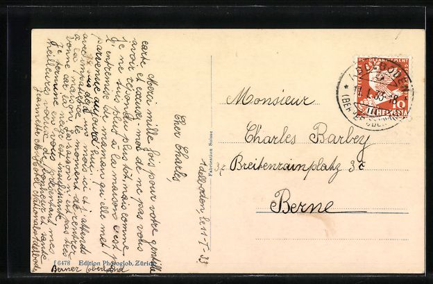 Cartoline postali: AK Adelboden, Hotel National, 1933 – Usato da Berlin venduto da bartko-reher 1
