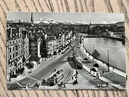 AK Zürich Limmatquai gel 1956