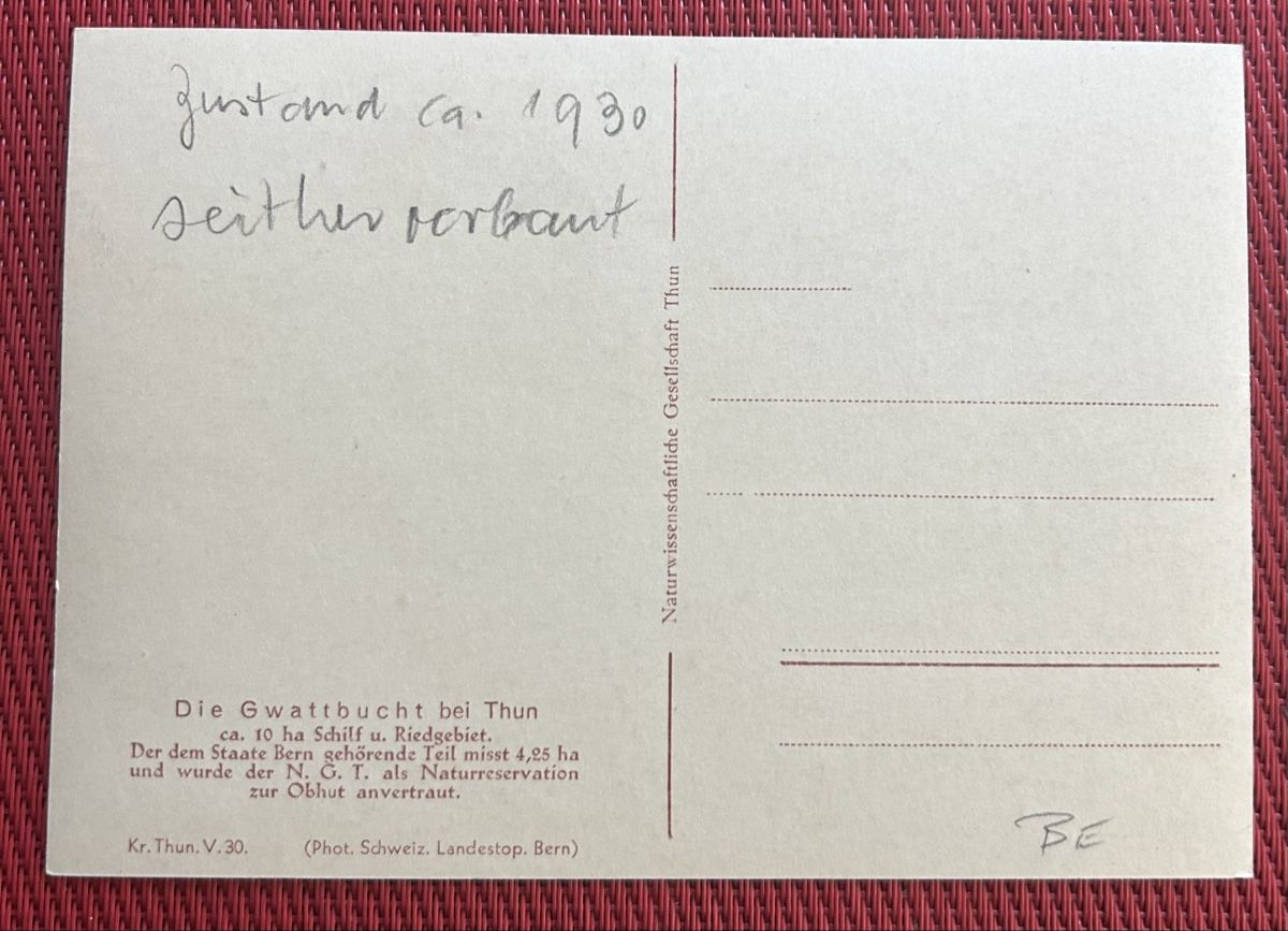 Cartoline postali: Fotokarte Thun Gwattbucht – Usato da Horw venduto da Tellbub 1