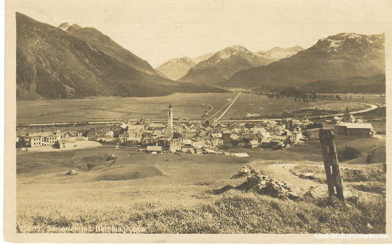 Cartoline postali: Samaden - Berninagruppe + 1926 – Usato da Emmenbrücke venduto da teestube