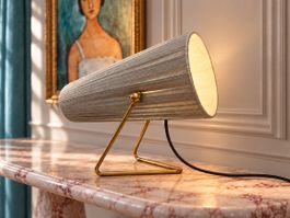 Mid-Century Modern Brass Lamp – Restored & Rewired  vintage