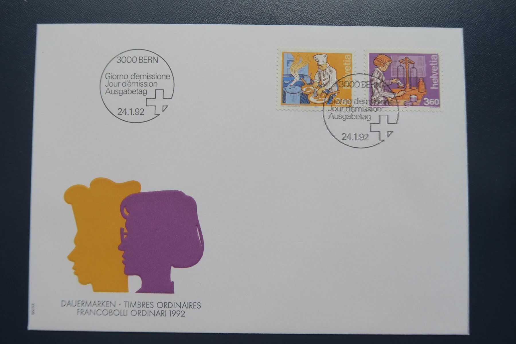 Tutti i francobolli: Dauermarken 1992 und 1982 FDC ET – Usato da Altdorf UR venduto da boardsofcanada