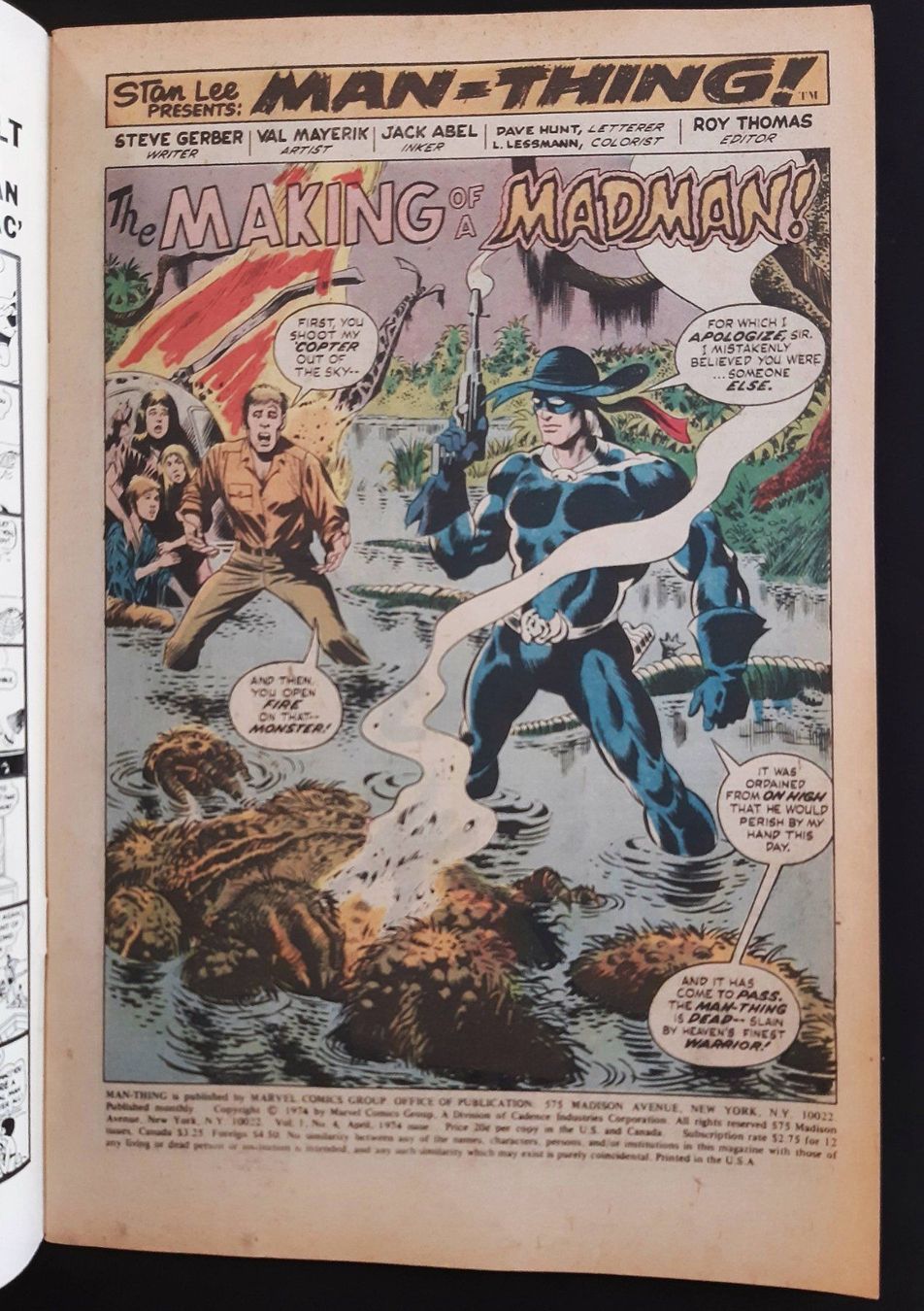 Fumetti: MAN-THING #4 ORIGIN FOOLKILLER MARVEL VALUE STAMP 1974 – Usato da Lugano venduto da YouWantUS 1