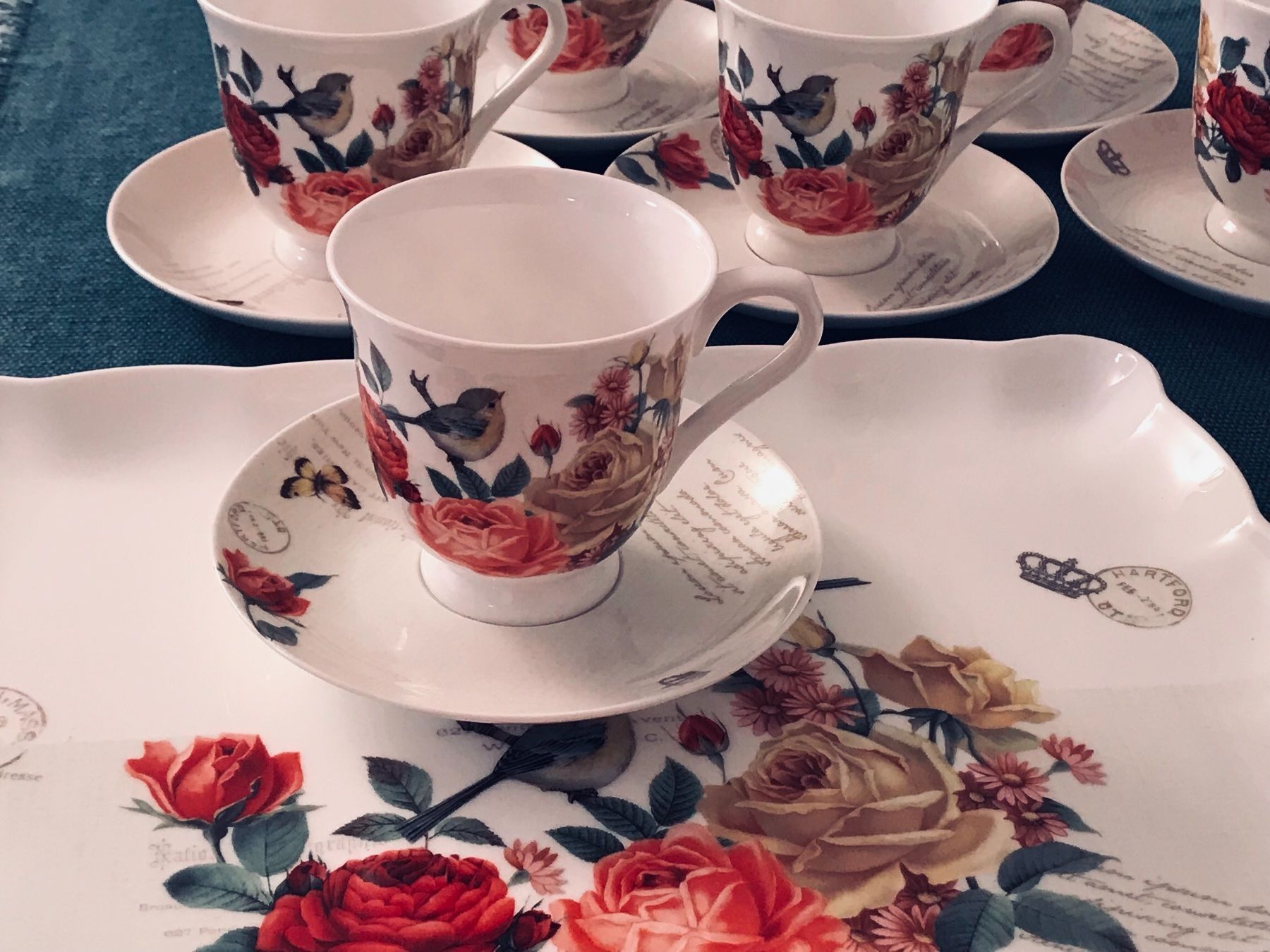 Tazze: 8 x Kaffeetasse mit Tablett – Nuovo e nell'imballaggio originale da Frauenfeld venduto da berk39 1