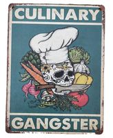 CULINARY GANGSTER  - Holzschild  (neu/OVP)