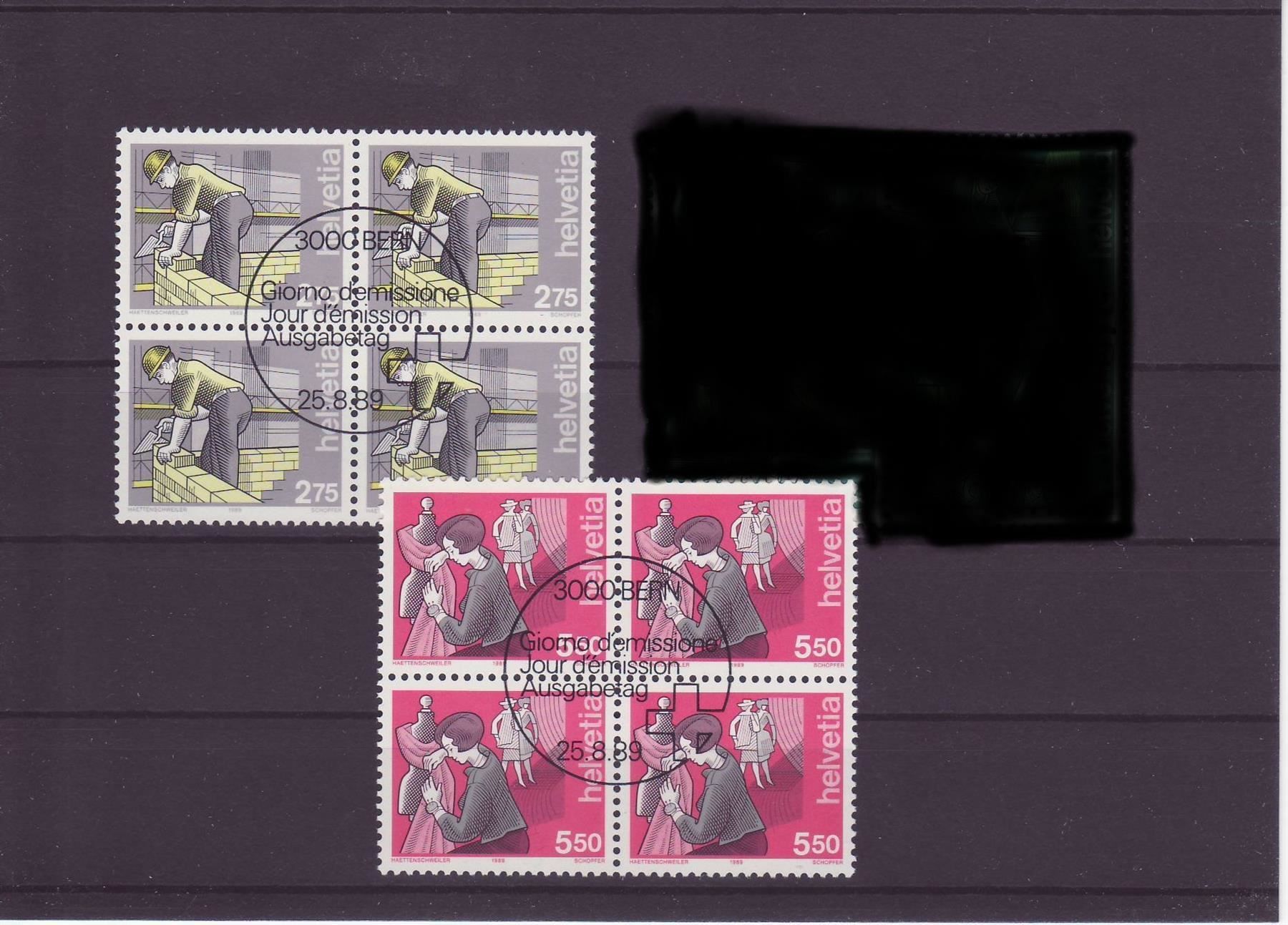 Tutti i francobolli: 1989 4er-Block Serie Ersttag – Usato da Spiez venduto da Crazyduck 3