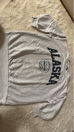 Pullover Alaska grau mit Aufdruck gebraucht