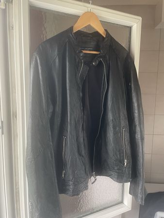 Veste cuir véritable Jack & Jones noir L