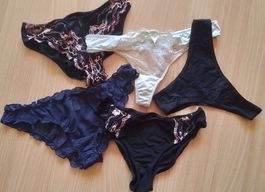 Damen Slips Set 5 Stück gemischt gebraucht + neu 36/38