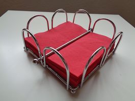 Servietten-Halter Metall, 18 x 18 cm, neuwertig