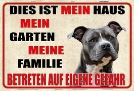 Blechschild-DIES IST MEIN HAUS-BETRETEN