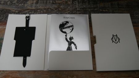 Rimowa Koffer Sticker Kofferanhänger Koffertag schwarz grau