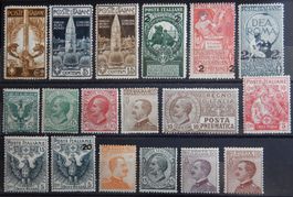 Italien ex. Kat. 76-135 * 1901/22 Kat. 150 Euro