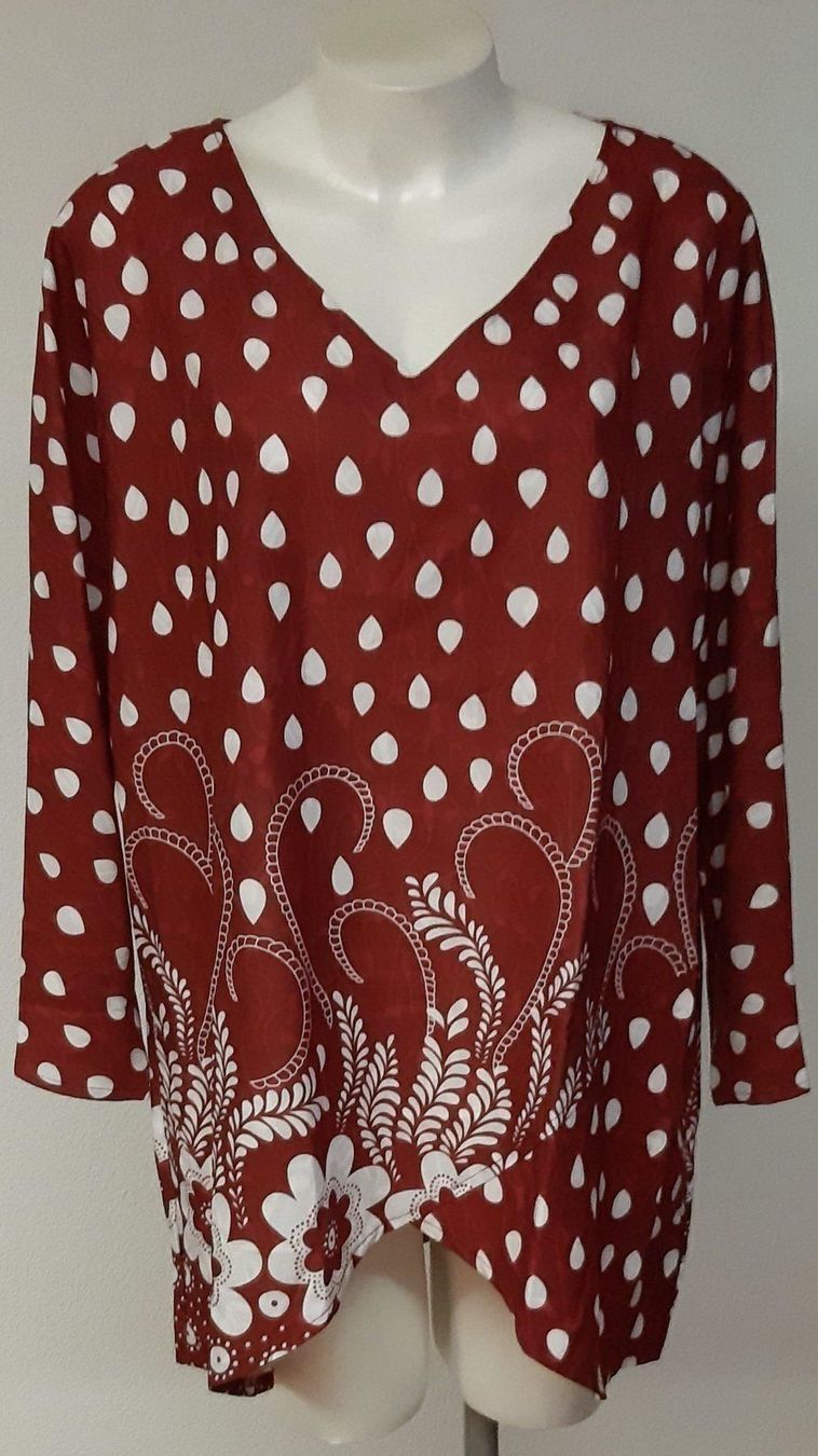 Camicette: TENDENCY Schöne Damen Tunika Rot Gr. 4XL – Nuovo e nell'imballaggio originale da Seuzach venduto da VT-Collections2