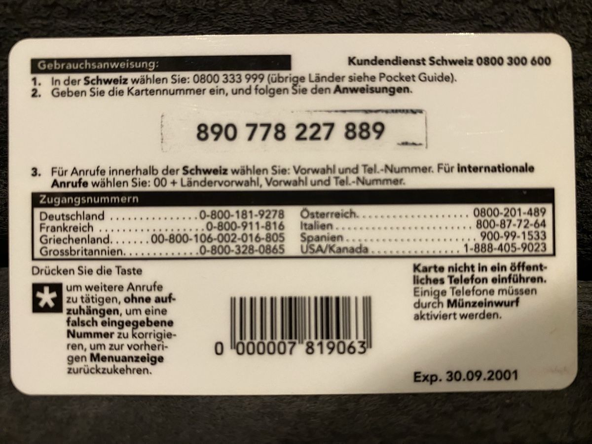 Schede telefoniche: Carte – Usato da Lausanne venduto da babacard10 1