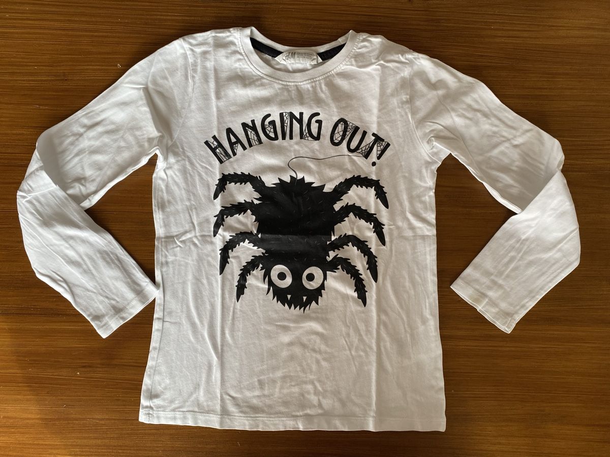 H&M Maglioni & Felpe: H&M Halloween Shirt Spinne Gr. 122/128 – Usato da Urdorf venduto da Bets4