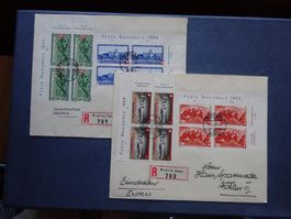 1944 Pro Patria im 4er Block auf FDC