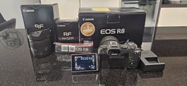 Canon Kamera R8 + RF 24mm F1.8 STM +RF 16mm F2.8 STM