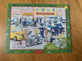 Puzzle von die Spielburg; viel los bei der Polizei 3+